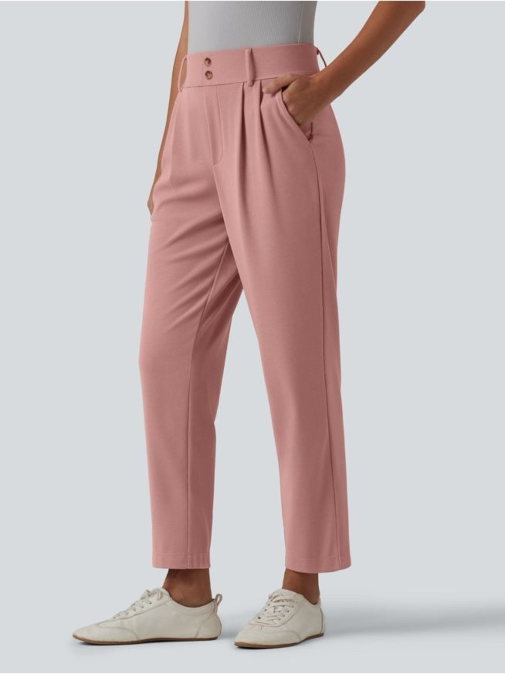 HALARA Straight Leg Pants in Dusty Rose